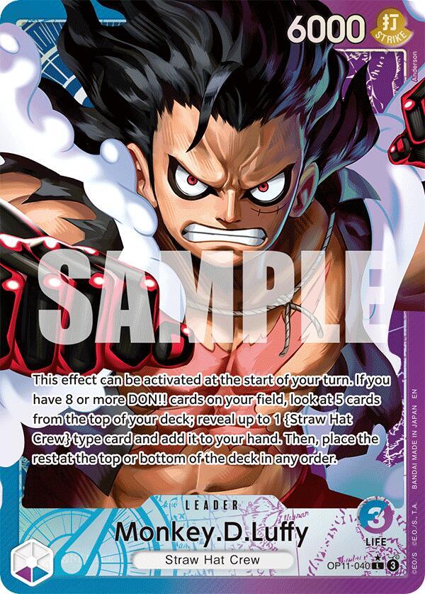 Monkey.D.Luffy (040) (Alternate Art) - A Fist of Divine Speed (OP11) - OP11-040