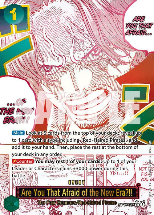 Are You That Afraid of the New Era?! (Alternate Art) - World's Strongest Warriors (OP17) - OP17-037