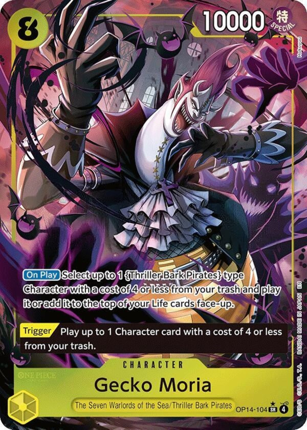 Gecko Moria - OP14-104 (Alternate Art) - The Azure Sea's Seven (OP14-EB04)