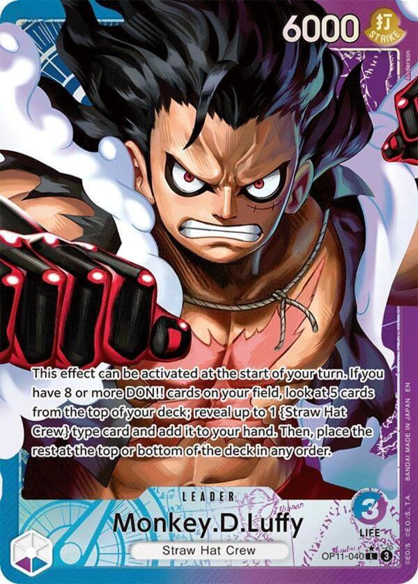 Monkey.D.Luffy (040) (Alternate Art) - A Fist of Divine Speed (OP11) - OP11-040
