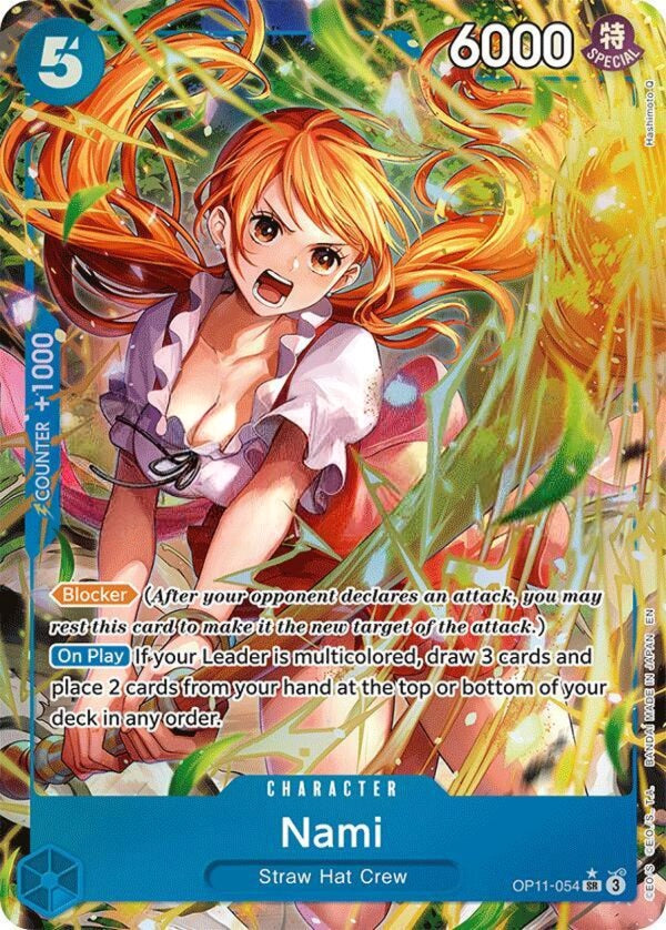 Nami (054) (Alternate Art) - A Fist of Divine Speed (OP11) - OP11-054